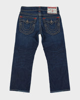 00s Y2K True Religion Contrast Stitch Blue Jeans - W34 L28