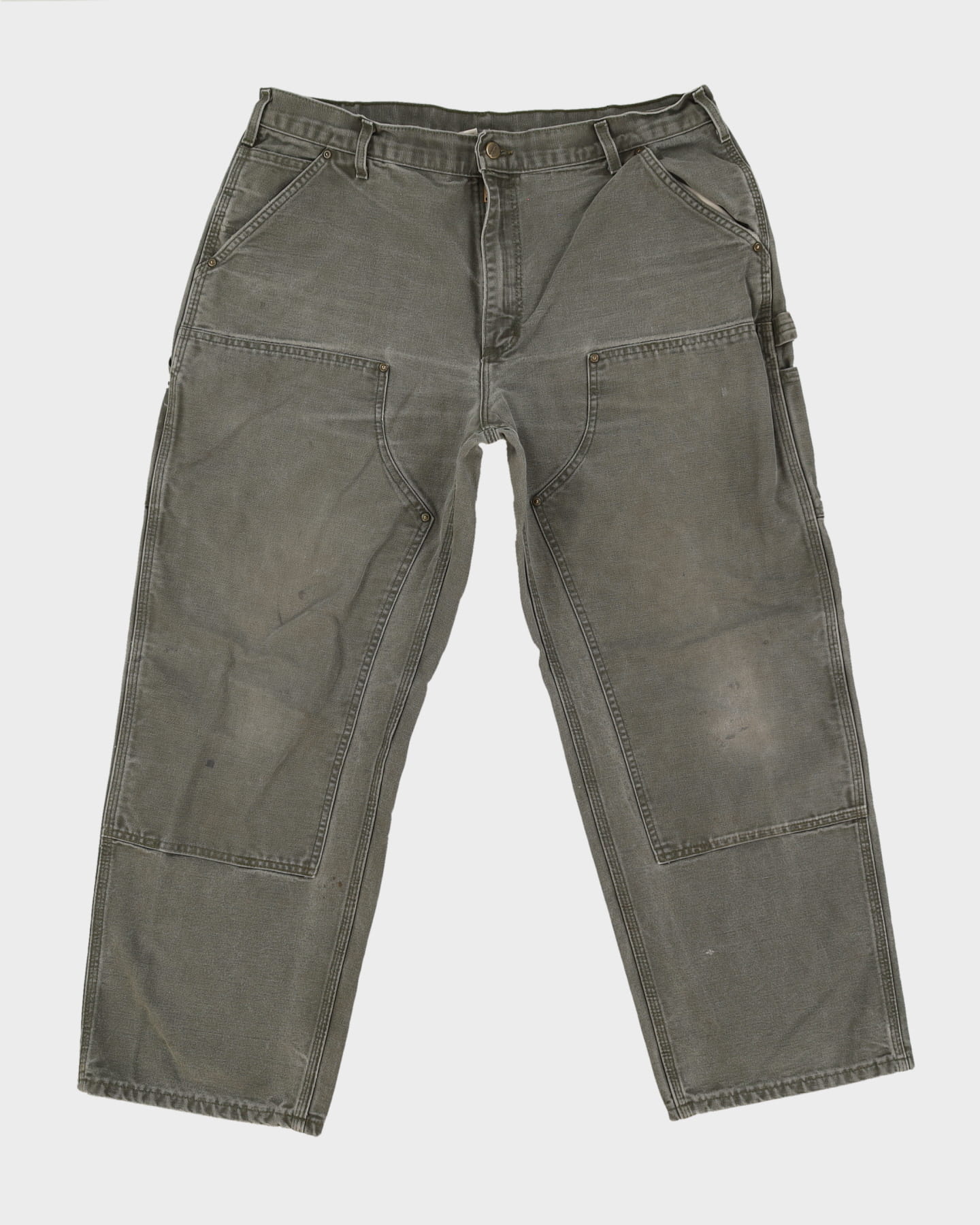 Vintage 90s Carhartt Green Double Knee Workwear Jeans - W38 L29