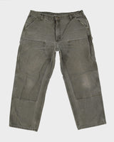 Vintage 90s Carhartt Green Double Knee Workwear Jeans - W38 L29