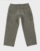 Vintage 90s Carhartt Green Double Knee Workwear Jeans - W38 L29