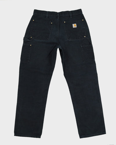Carhartt Black Double Knee Workwear Jeans - W34 L32