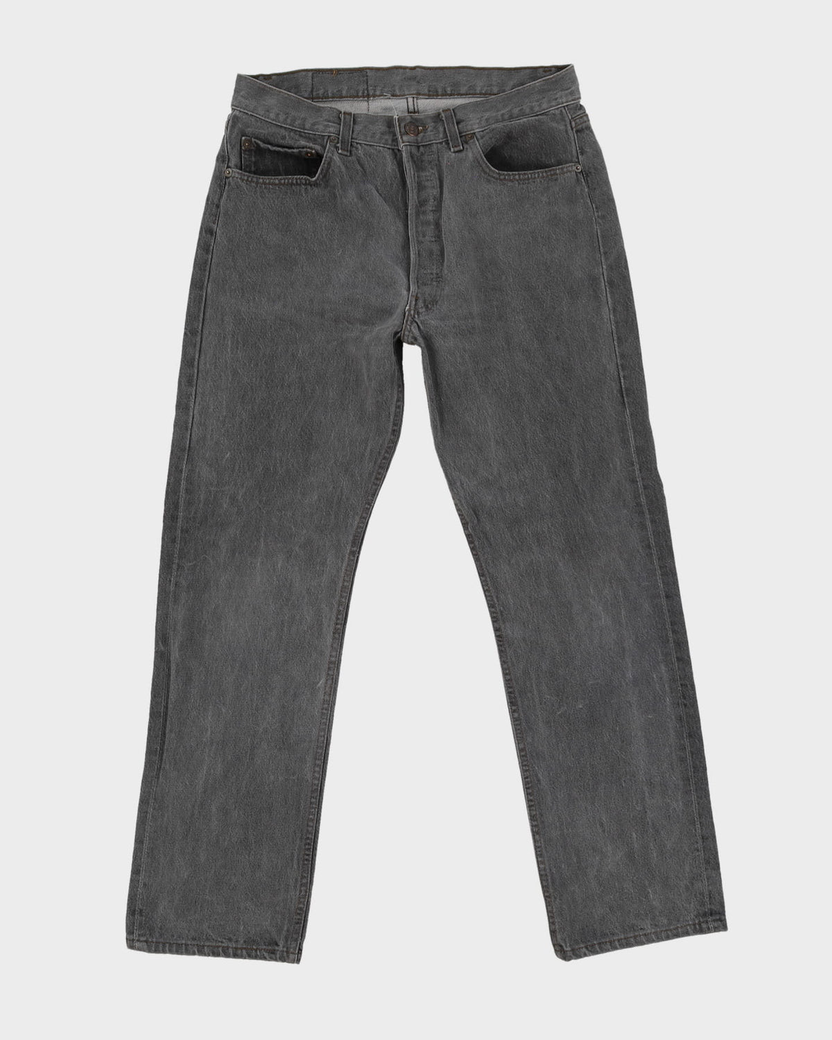 Vintage 80s Levi's 501 Dark Wash Grey Jeans - W34 L30