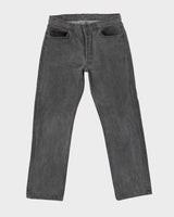 Vintage 80s Levi's 501 Dark Wash Grey Jeans - W34 L30