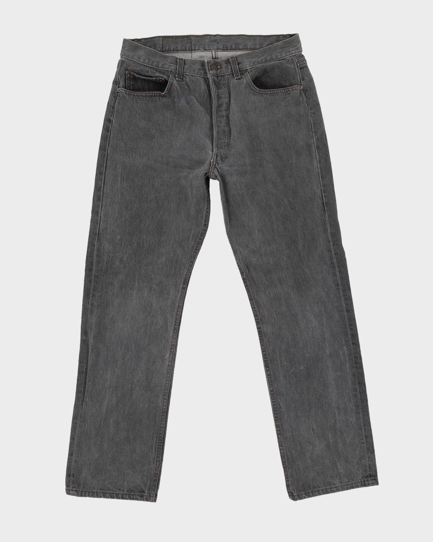 Vintage 80s Levi's 501 Dark Wash Grey Jeans - W34 L30