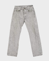 Vintage 80s Levi's 501 Grey Bleached Jeans - W30 L30