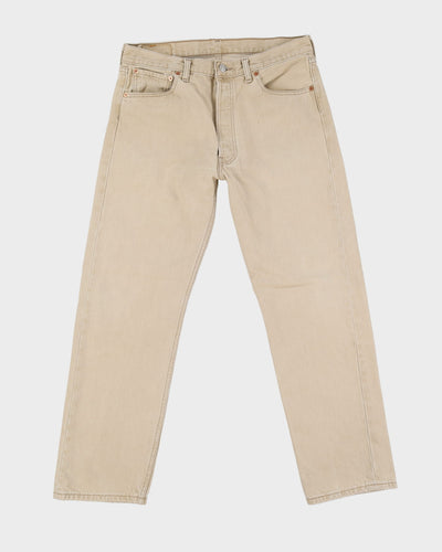 Vintage 90s Levi's 501 Beige Jeans - W34 L30