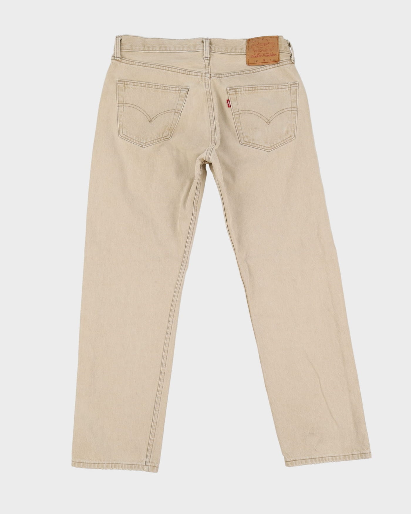 Vintage 90s Levi's 501 Beige Jeans - W34 L30