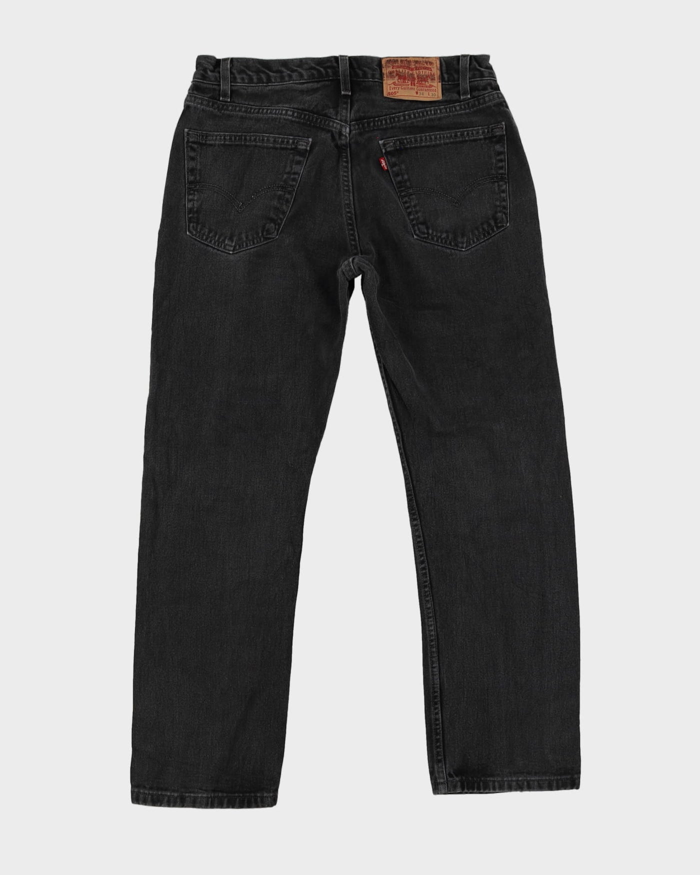 Vintage 80s Levi's 505 Black Dark Wash Jeans - W34 L30