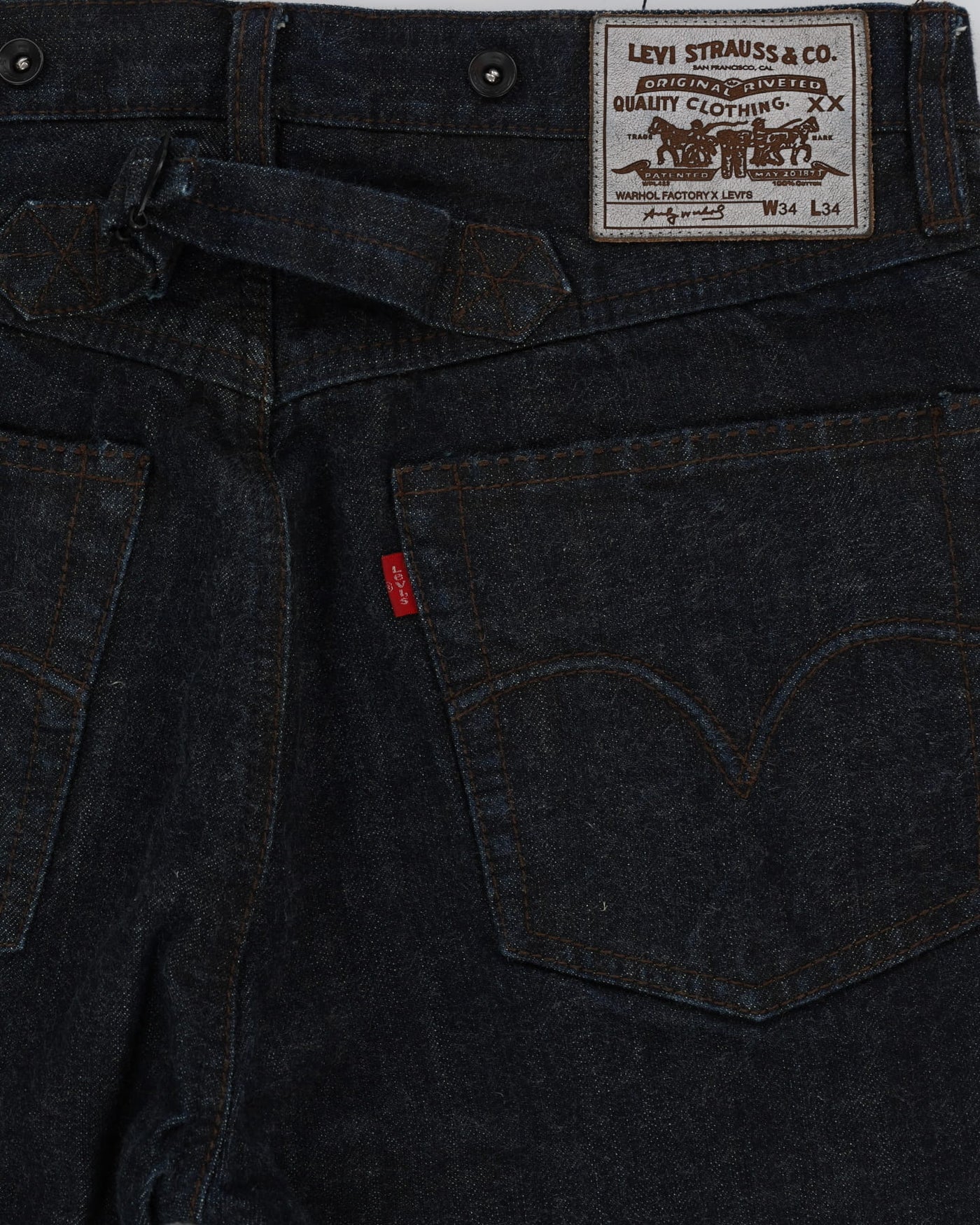 Warhol Factory X Levi's Dark Wash Navy Andy Warhol Jeans - W34 L37