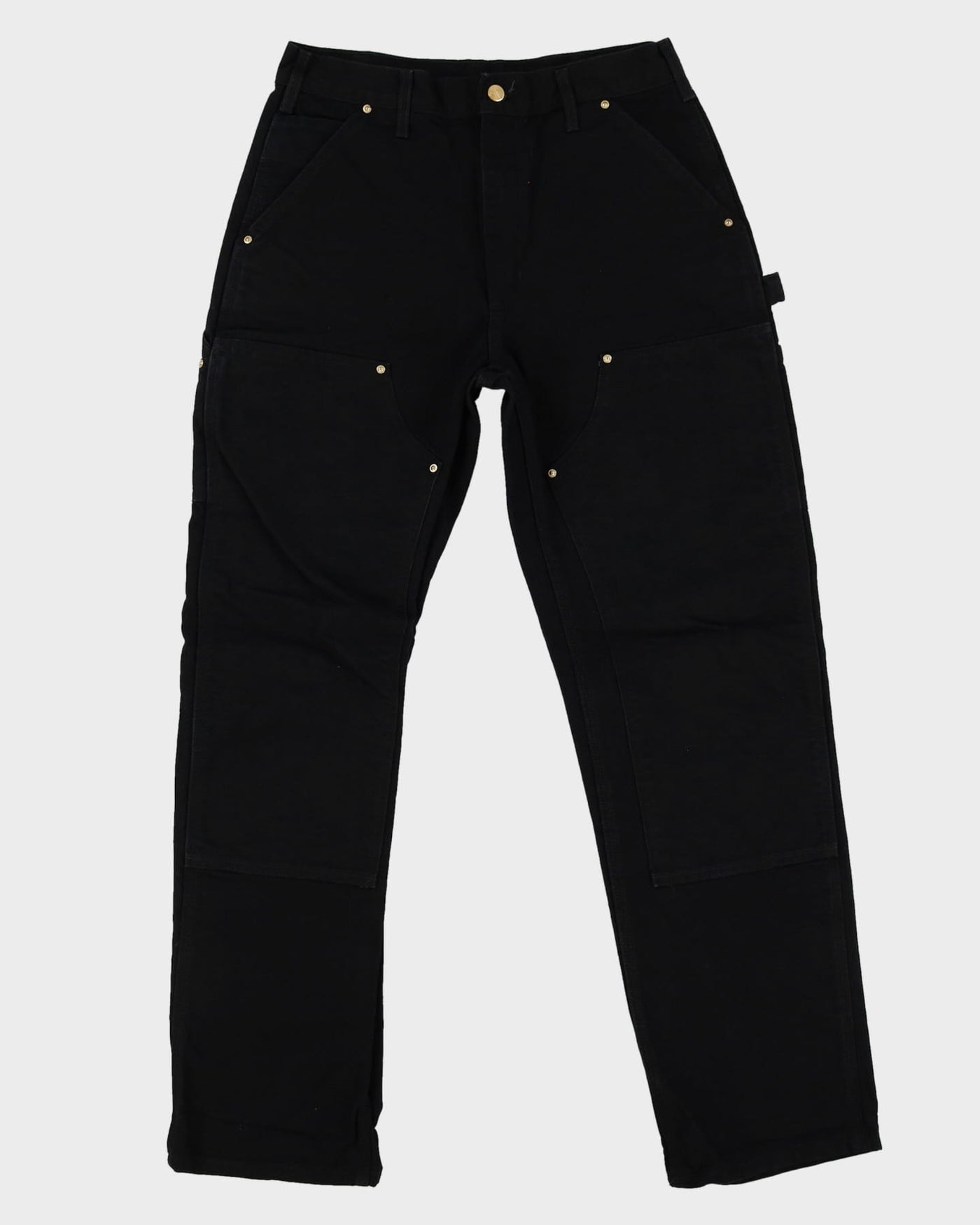 Vintage 90s Carhartt Black Dungaree Fit Double Knee Workwear Jeans - W32 L32