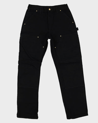 Vintage 90s Carhartt Black Dungaree Fit Double Knee Workwear Jeans - W32 L32