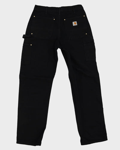 Vintage 90s Carhartt Black Dungaree Fit Double Knee Workwear Jeans - W32 L32