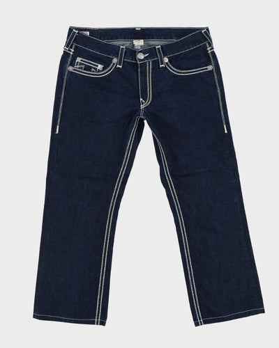 True Religion Contrast Stitch Blue Jeans - W38 L30