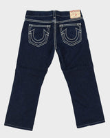 True Religion Contrast Stitch Blue Jeans - W38 L30