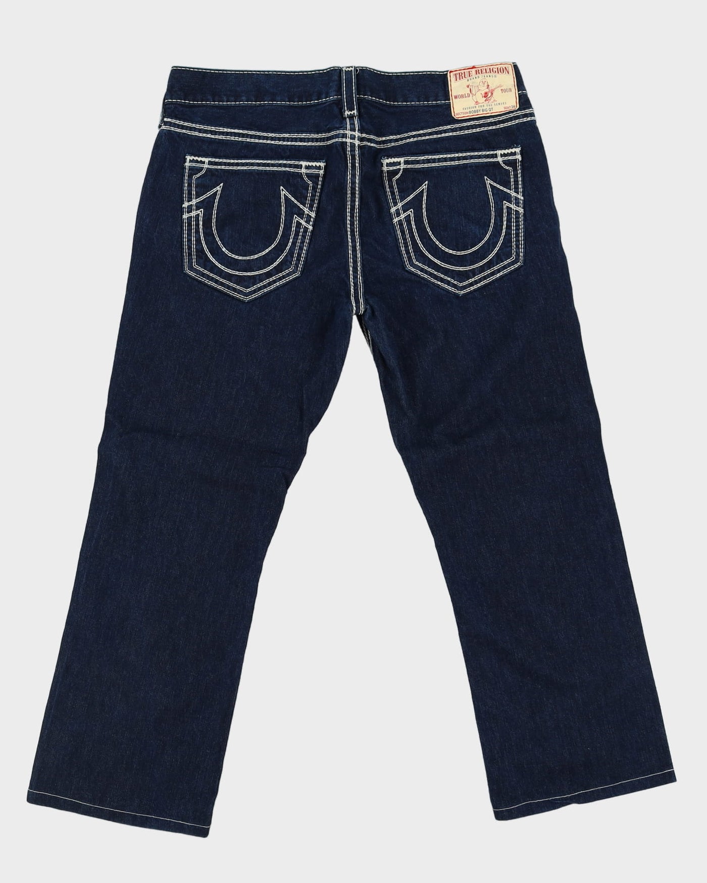 True Religion Contrast Stitch Blue Jeans W38 L30