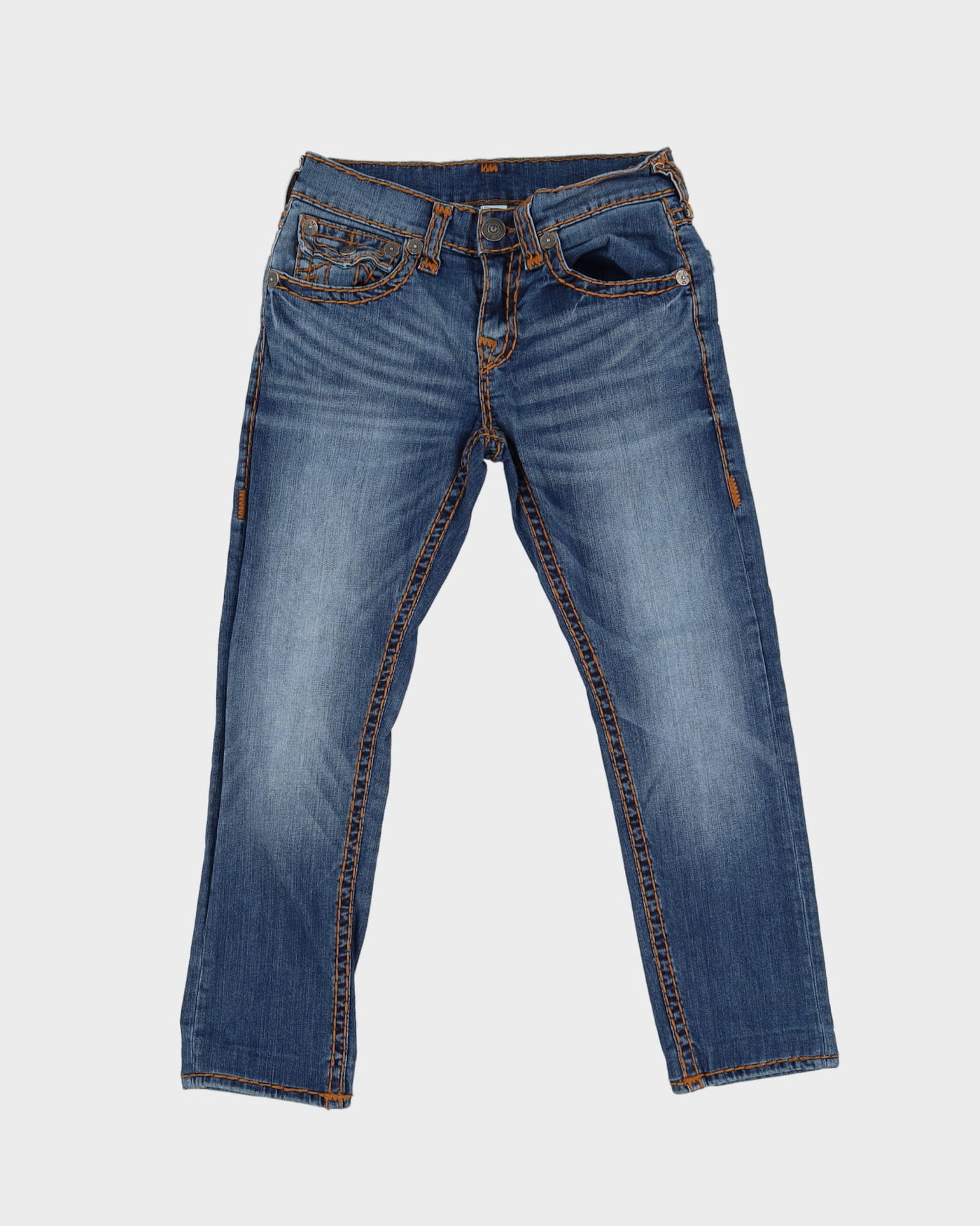 00s Y2K True Religion Contrast Stitch Blue Jeans - W30 L27