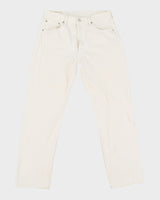 Vintage 80s Levi's 501 White Jeans - W34 L32