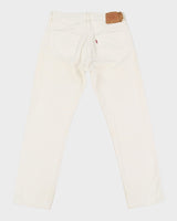 Vintage 80s Levi's 501 White Jeans - W34 L32