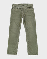 00s Y2K True Religion Green Cord Trousers - W33 L35