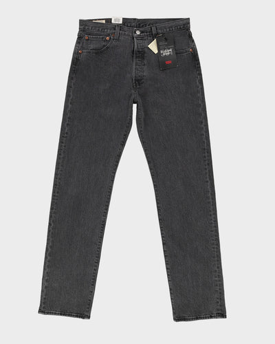 Deadstock With Tags Levi's 501 Straight Fit Black Jeans - W32 L34