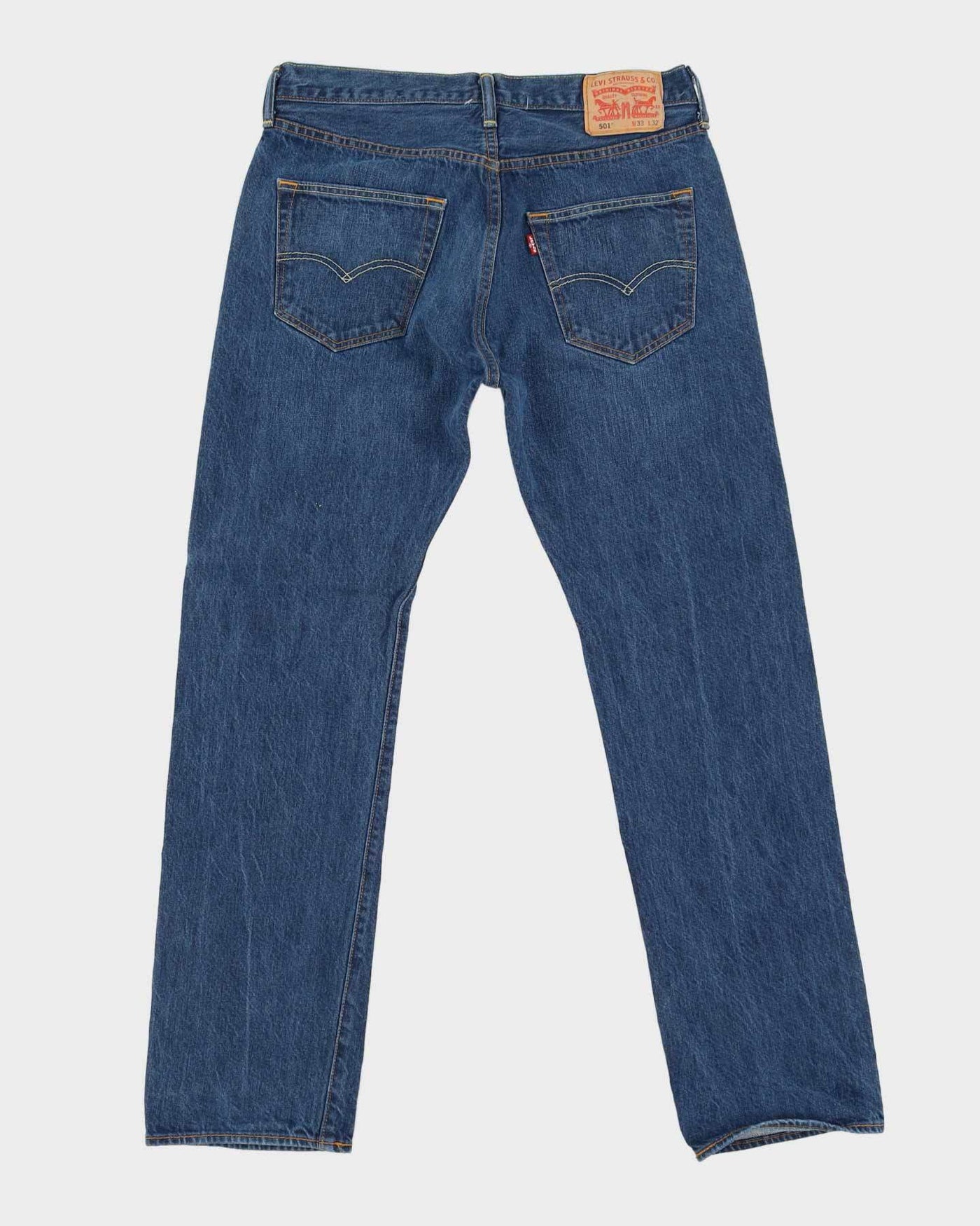 Levi's 501 Dark Washed Blue Jeans - W33 L32