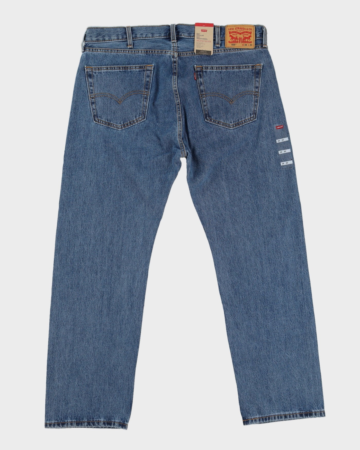 Levi's 505 Blue Medium Washed Jeans Deadstock With Tags - W38 L30
