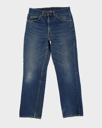 Vintage 80s Levi's Blue Medium Washed Orange Tab Jeans - W32 L30
