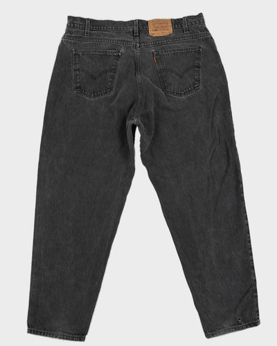 Vintage 80s Levi's Blank Orange Tab Black Light Washed Jeans - W40 L32