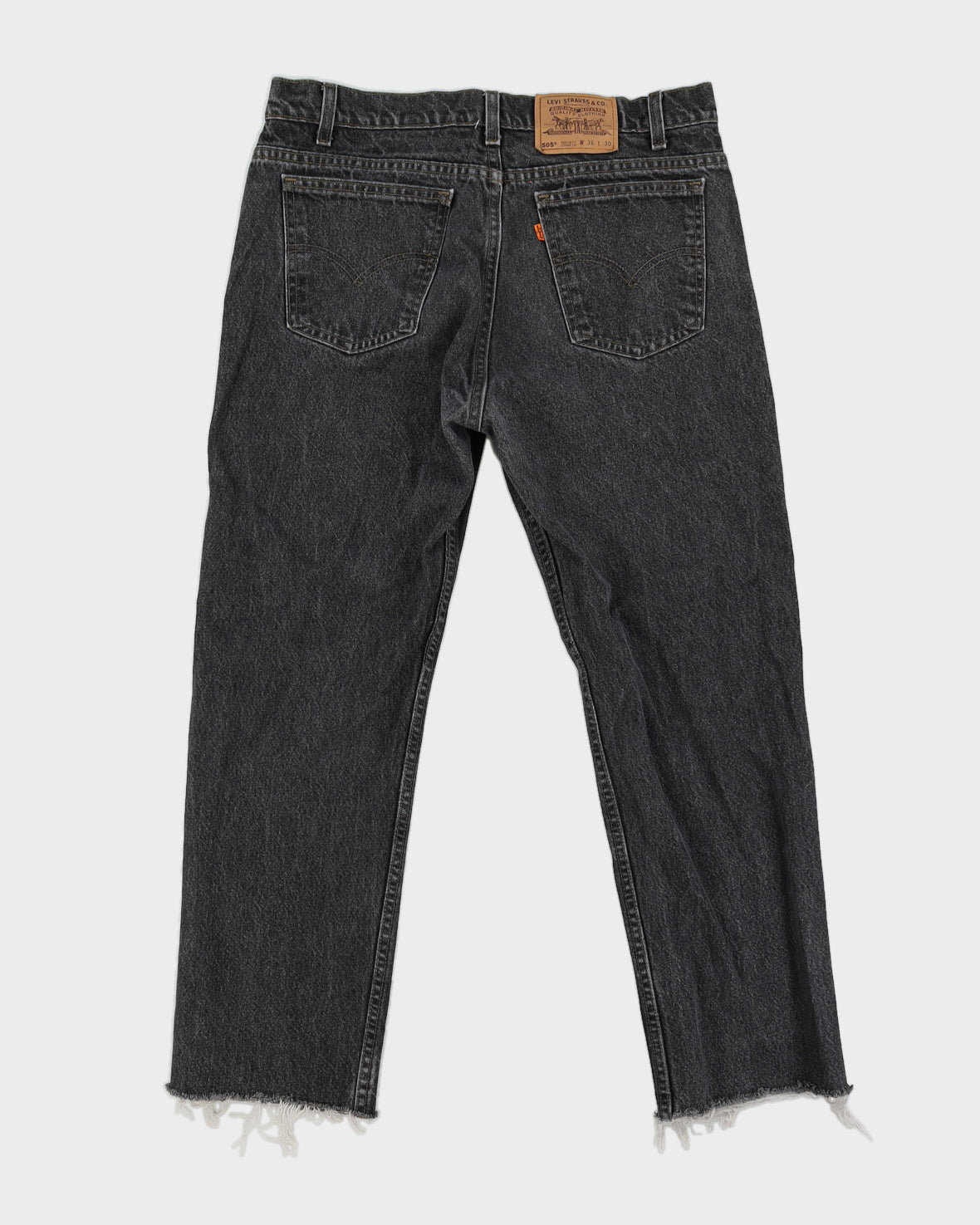 Vintage 80s Levi's Orange Tab Black Light Washed Jeans - W36 L28