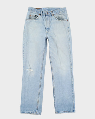 Vintage 80s Levi's Light Washed White Tab Blue Jeans - W32 L32