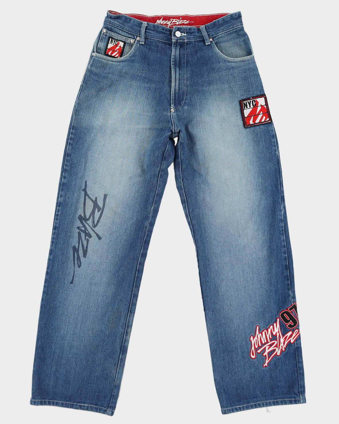 Y2K 00s Johnny Blaze Denim Jeans - W32 L31