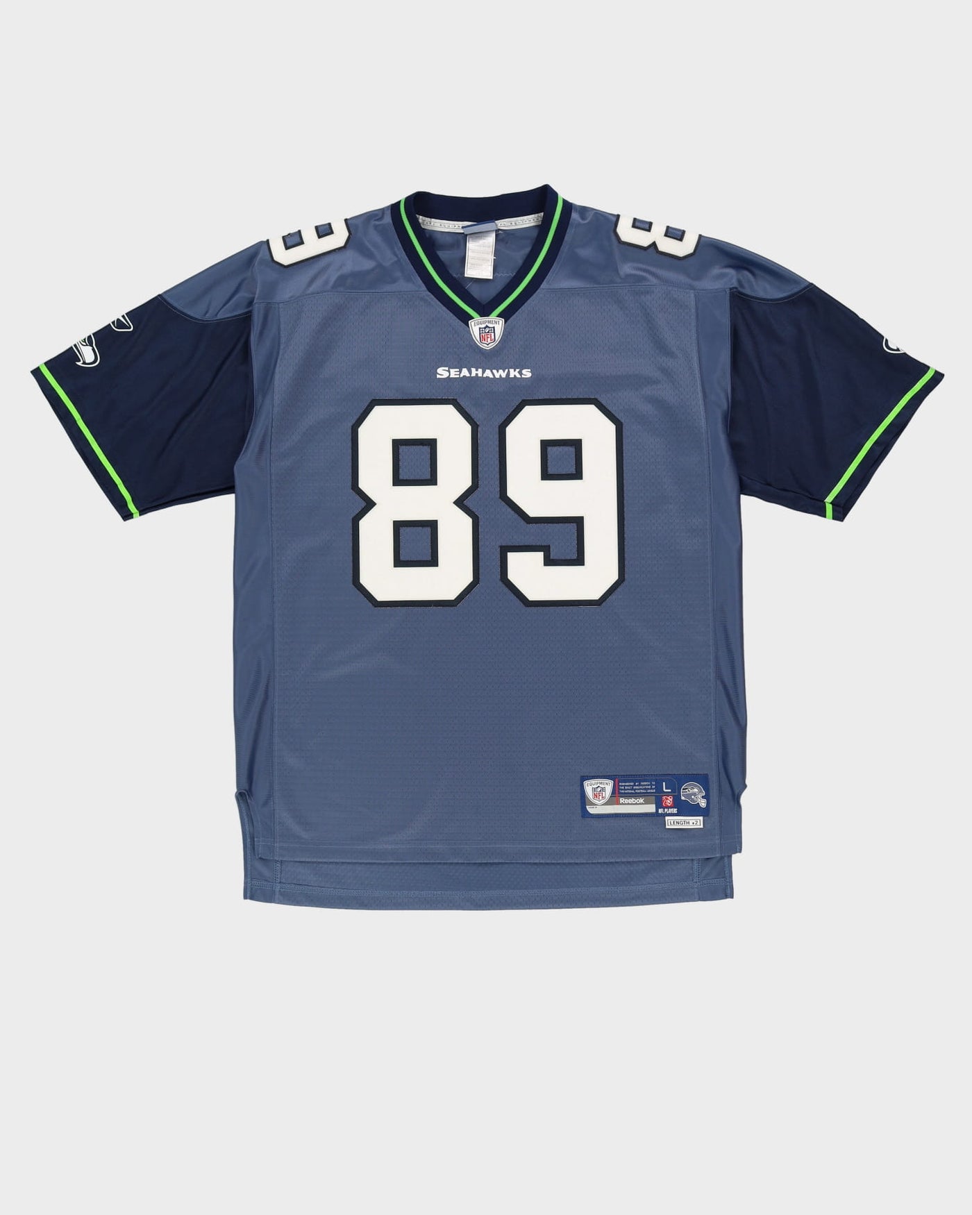 John Carlson #89 Seattle Seahawks Navy Reebok NFL Jersey - L