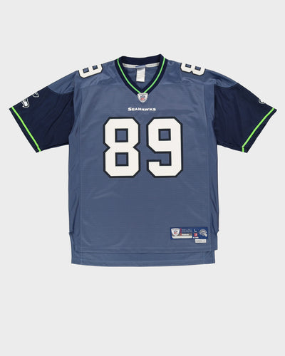 John Carlson #89 Seattle Seahawks Navy Reebok NFL Jersey - L