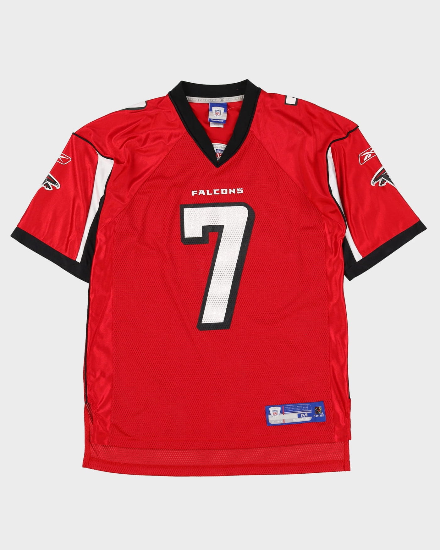 Mike Vick #7 Atlanta Falcons Red / Black Reebok NFL Oversized Jersey - M