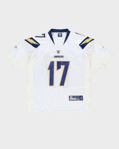 Phillip Rivers #17 San Diego / Los Angeles Chargers White Reebok NFL Jersey - L