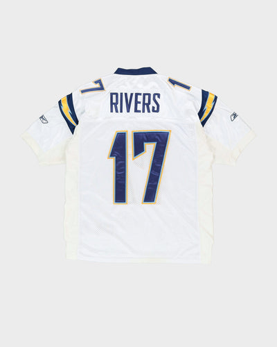 Phillip Rivers #17 San Diego / Los Angeles Chargers White Reebok NFL Jersey - L