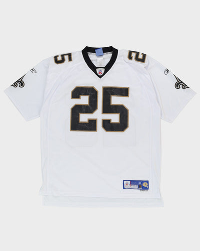 Reggie Bush #25 New Orleans Saints White Reebok NFL Jersey - XL