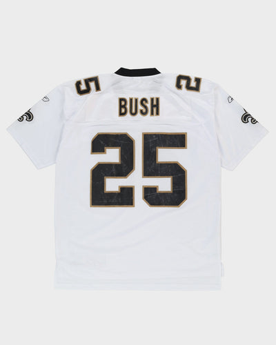 Reggie Bush #25 New Orleans Saints White Reebok NFL Jersey - XL