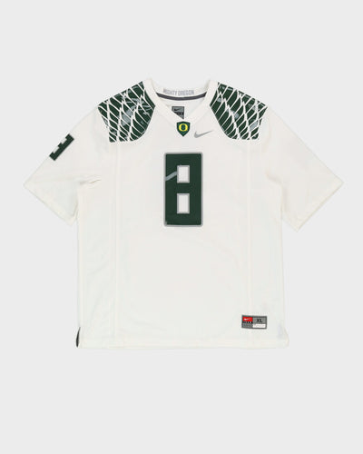 Marcus Mariota #8 Oregon Ducks NCAA White Nike Jersey - XL