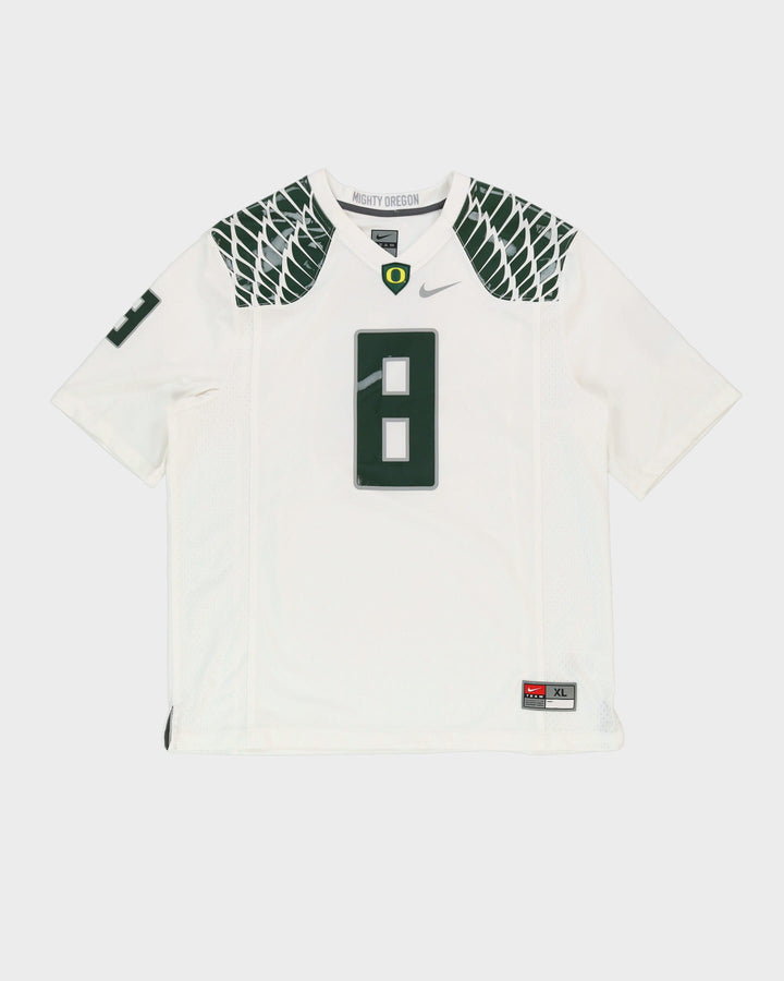 Marcus Mariota #8 Oregon Ducks NCAA White Nike Jersey - XL