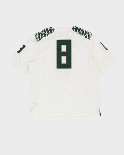 Marcus Mariota #8 Oregon Ducks NCAA White Nike Jersey - XL