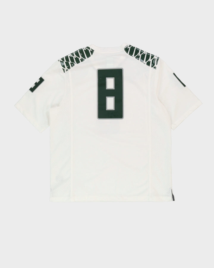 Marcus Mariota #8 Oregon Ducks NCAA White Nike Jersey - XL