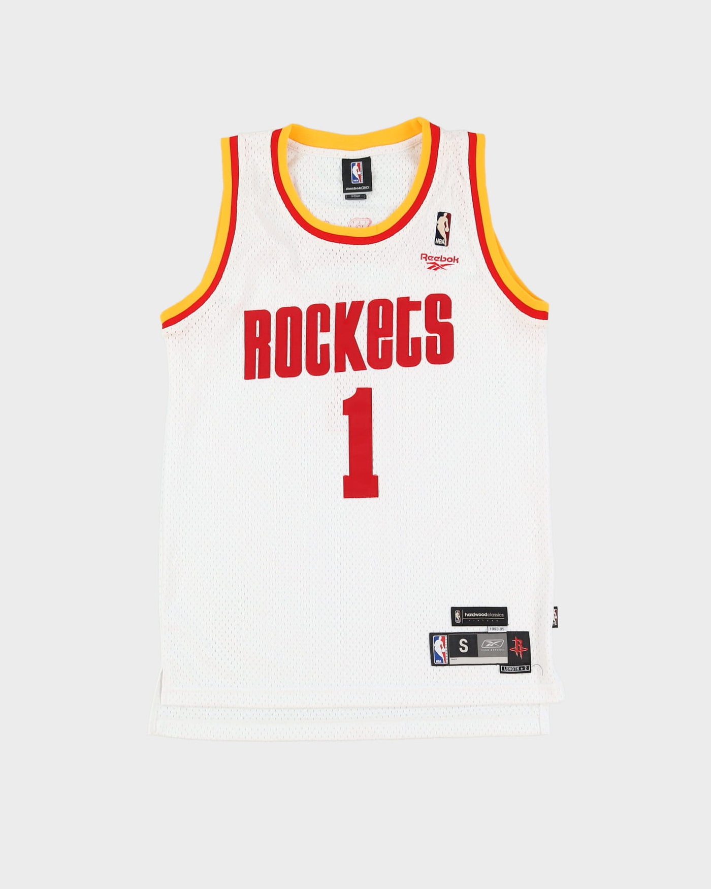 Tracy McGrady #1 Houston Rockets Reebok White / Red NBA Basketball Jersey - S