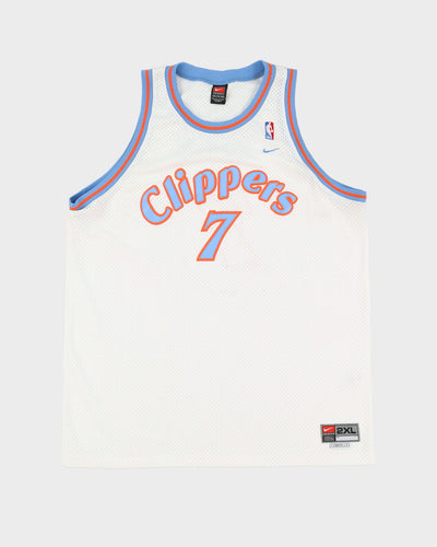Lamar Odom #7 LA Los Angeles Clippers White / Blue NBA Basketball Jersey - XXL