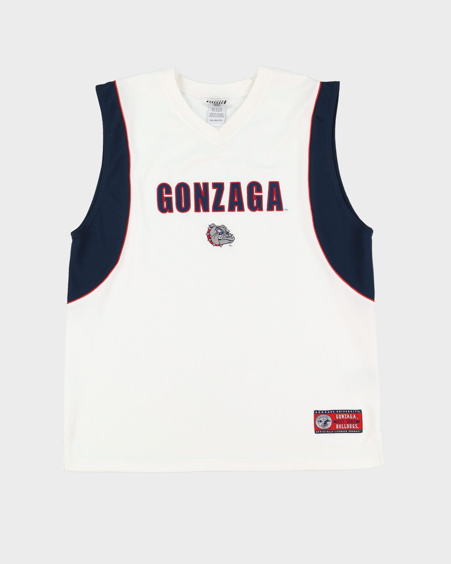NCAA Gonzaga Bulldogs Footlocker Exclusive White Basketball Jersey - XXL