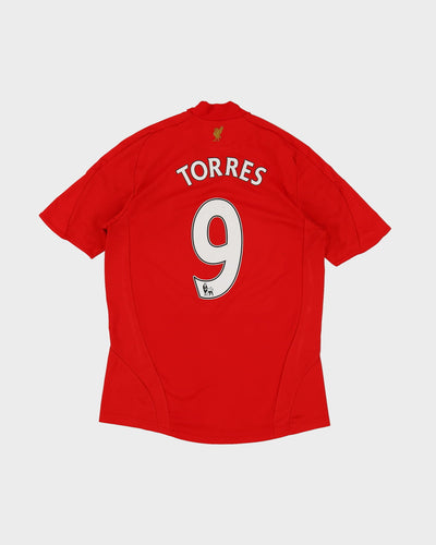 Fernando Torres #9 Liverpool 2008-09 Red Football Shirt / Jersey - S