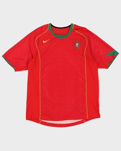2004-06 Portugal Home Kit Red Football Shirt / Jersey - XL