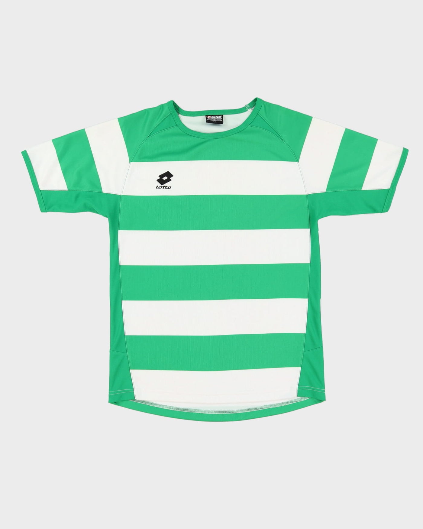 90s Lotto Green / White Training Football Shirt / Jersey - M
