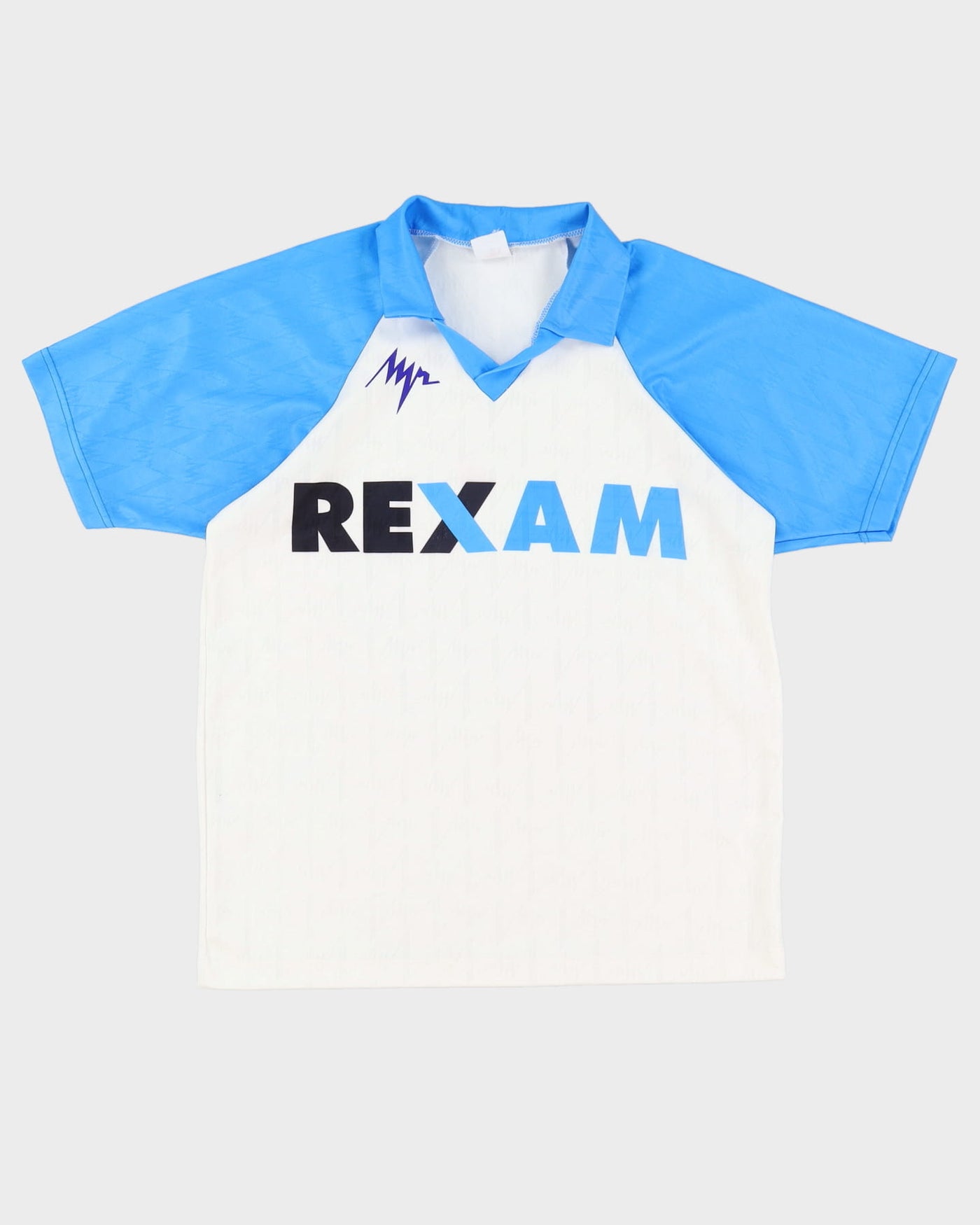 90s Rexam Blue / White Training Football Shirt / Jersey - L
