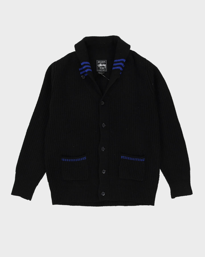 00s Stussy Black Cardigan - L